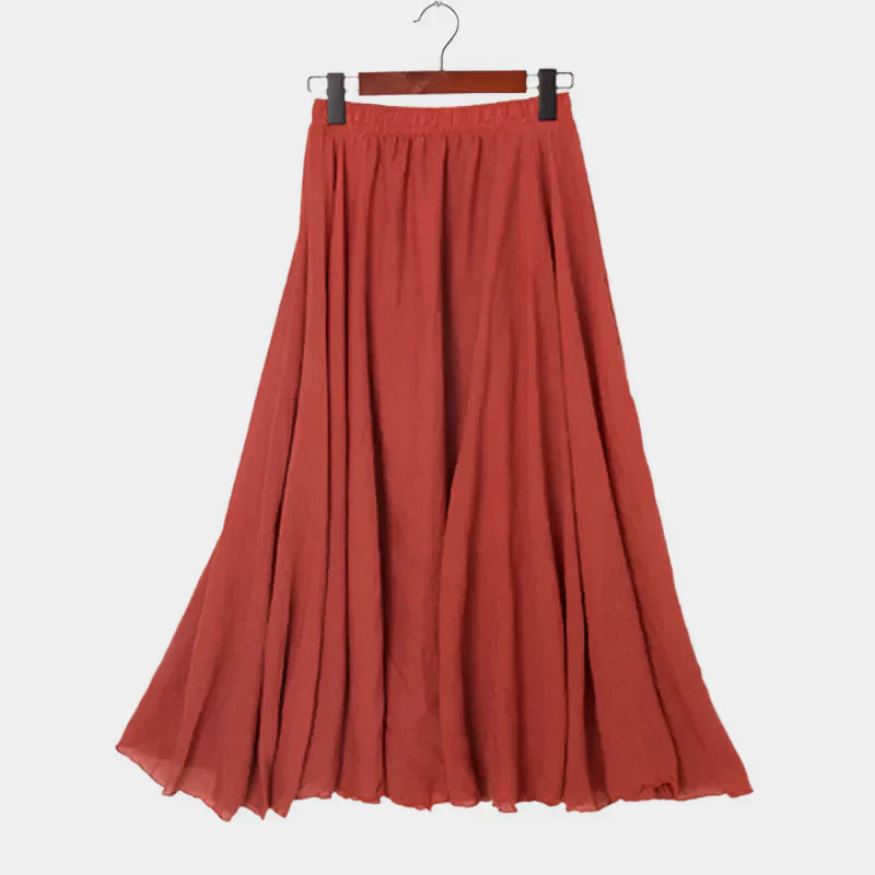 Kristýna Elegantní Vysokopásová Dlouhá Sukně Vzdušná