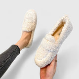 Lucie Elegantní Kožešinové Mocasíny Hřejivým Vložkem